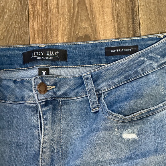 Judy Blue Destroyed Boyfriend Jeans - Picture 3 of 7